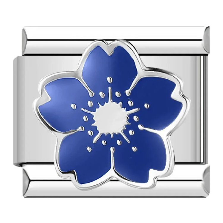 ICB-Blue Flower Silver